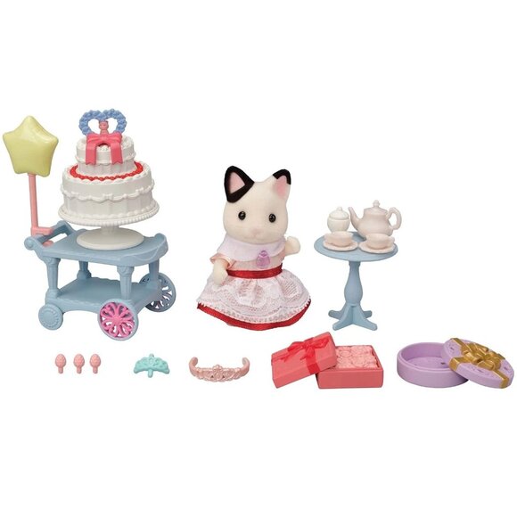 CALICO CRITTERS #CC1975 Tuxedo Cat Party Time Play Set NEW - Picture 2 of 8